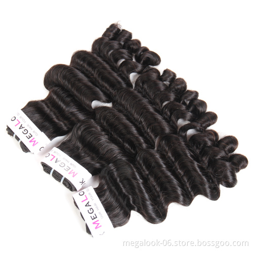 MegaLook Mink Brazilian Human Hair Cuticle Aligned Full and Thick Super Funmi Single Drawn Fancy Curl Hair